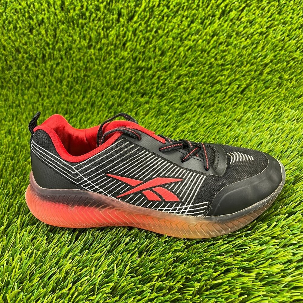 Reebok Crossfit‎ Nano Boys Size 1Y Black Red Walking Running Shoes Sneakers